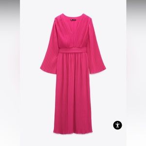 Zara Pleated Midi Dress
